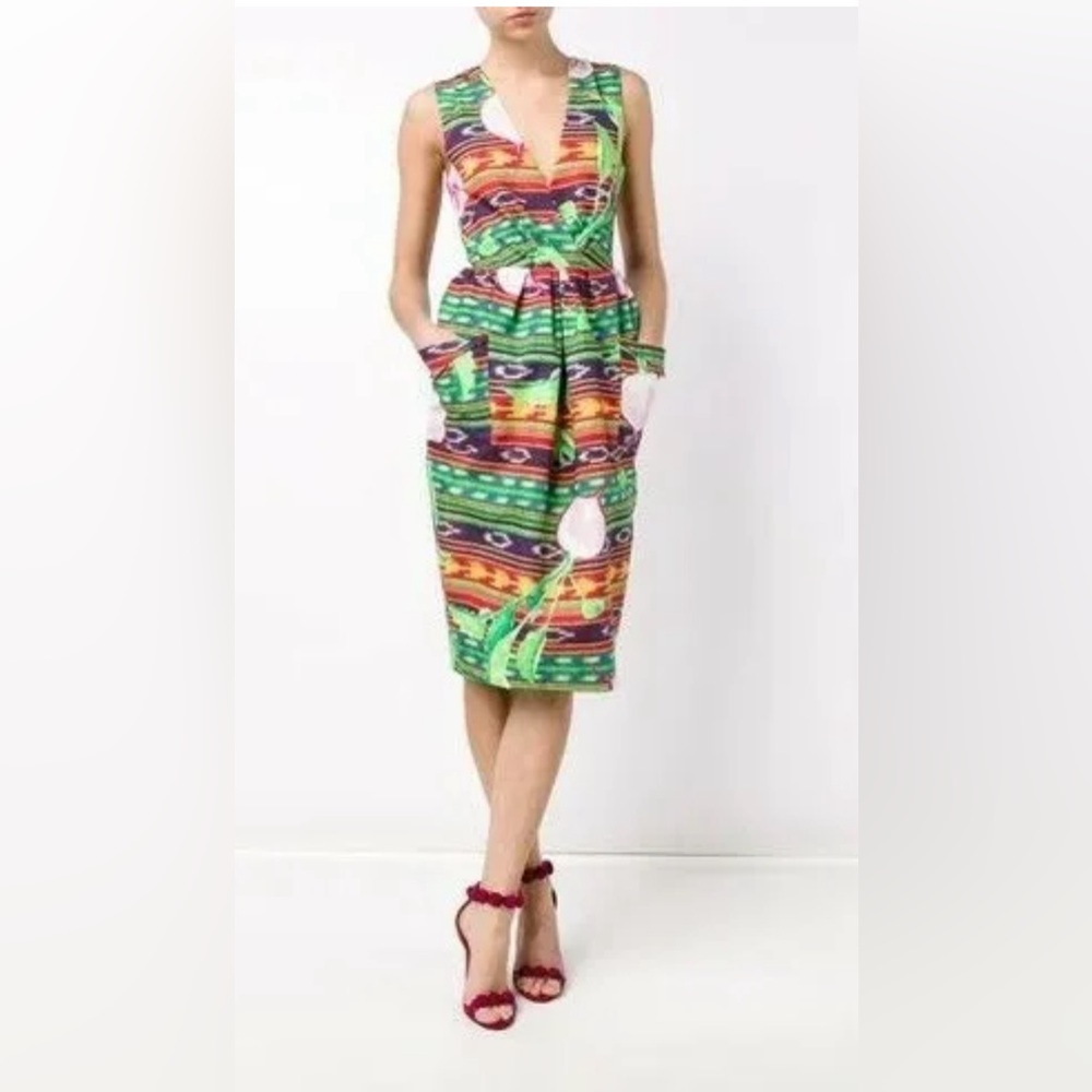 Stella Jean cotton Afro print, turnip dress